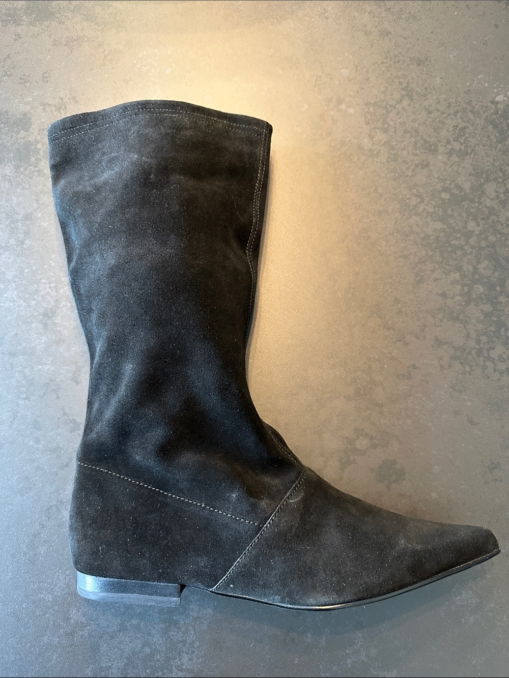 Brand NEW with original packaging! Steve Madden Black Pointed Toe Suede Boots